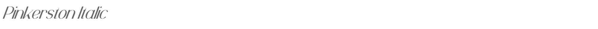 Sample characters Pinkerston Font